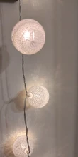 Lights-String Garland Cotton-Ball Led Wedding Party Christmas Outdoordiy Holiday 5M Crib