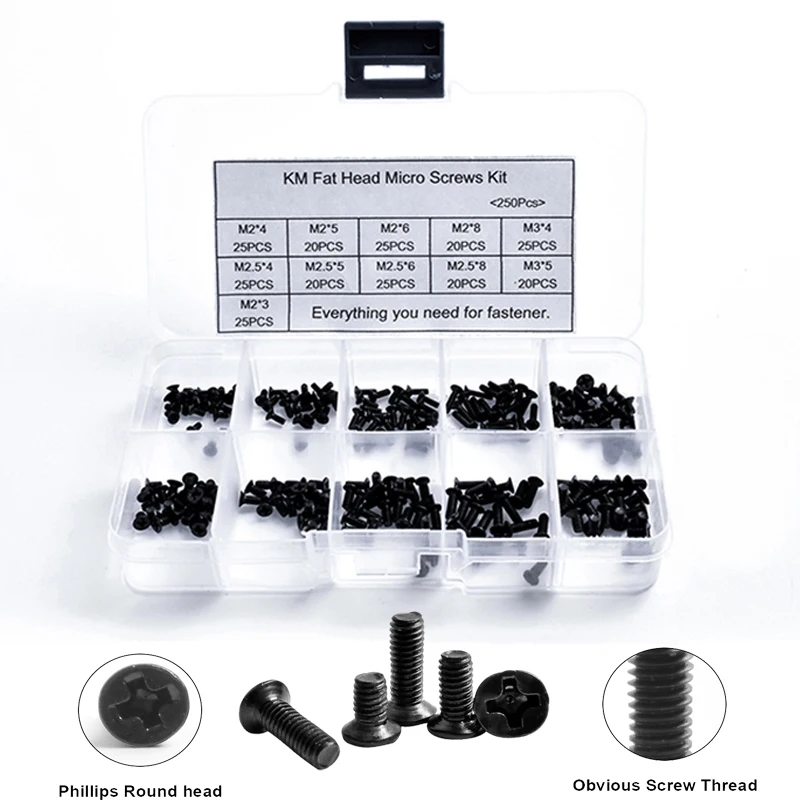 Flat Head Phillips Screw Set Small Screws KM Screw Laptop Notebook