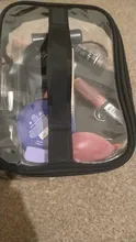 Bolsa de viaje para cosméticos, neceser transparente de PVC con cremallera, 1 Uds.