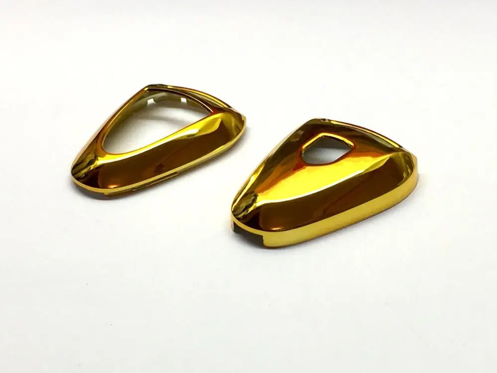 Gold Chrome Крышка дистанционного ключа(глянцевый белый) для Porsche Серебряная головка дистанционного ключа - Название цвета: Gold Chrome