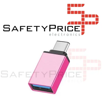 

USB 3.0 female to type C adapter USB 3.1 male OTG pink
