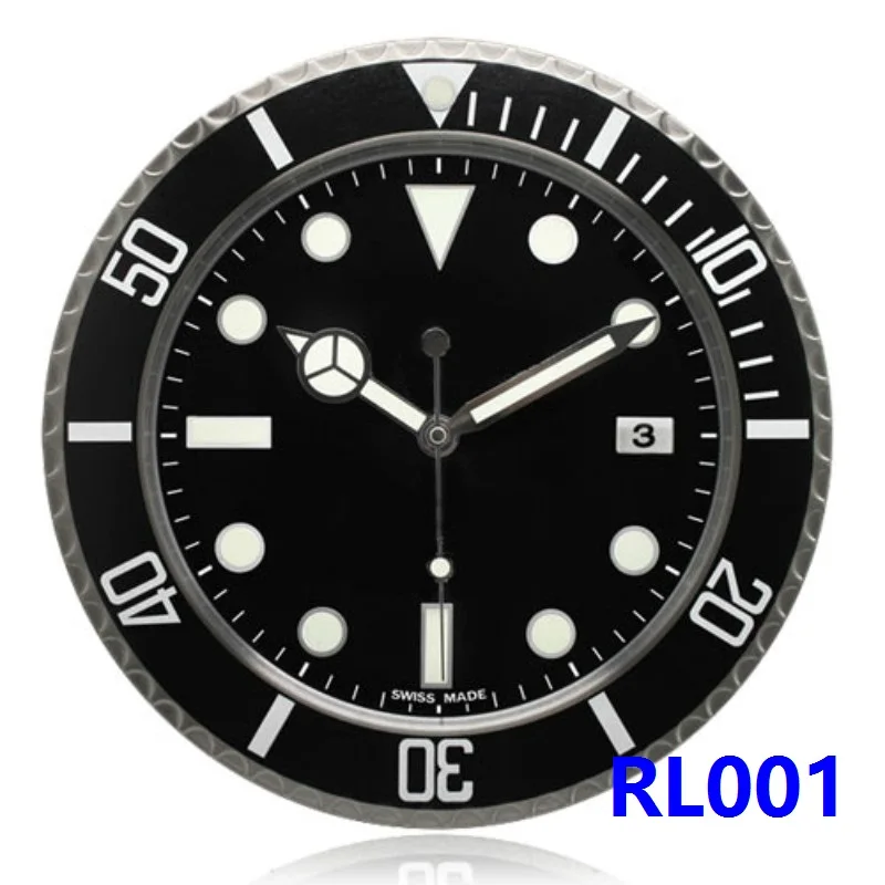 RLX GMT-MASTER II wall clock modern design high quality luxury brand stainless steel luminous face calendars FT-RLX-SUB001 | Дом и сад