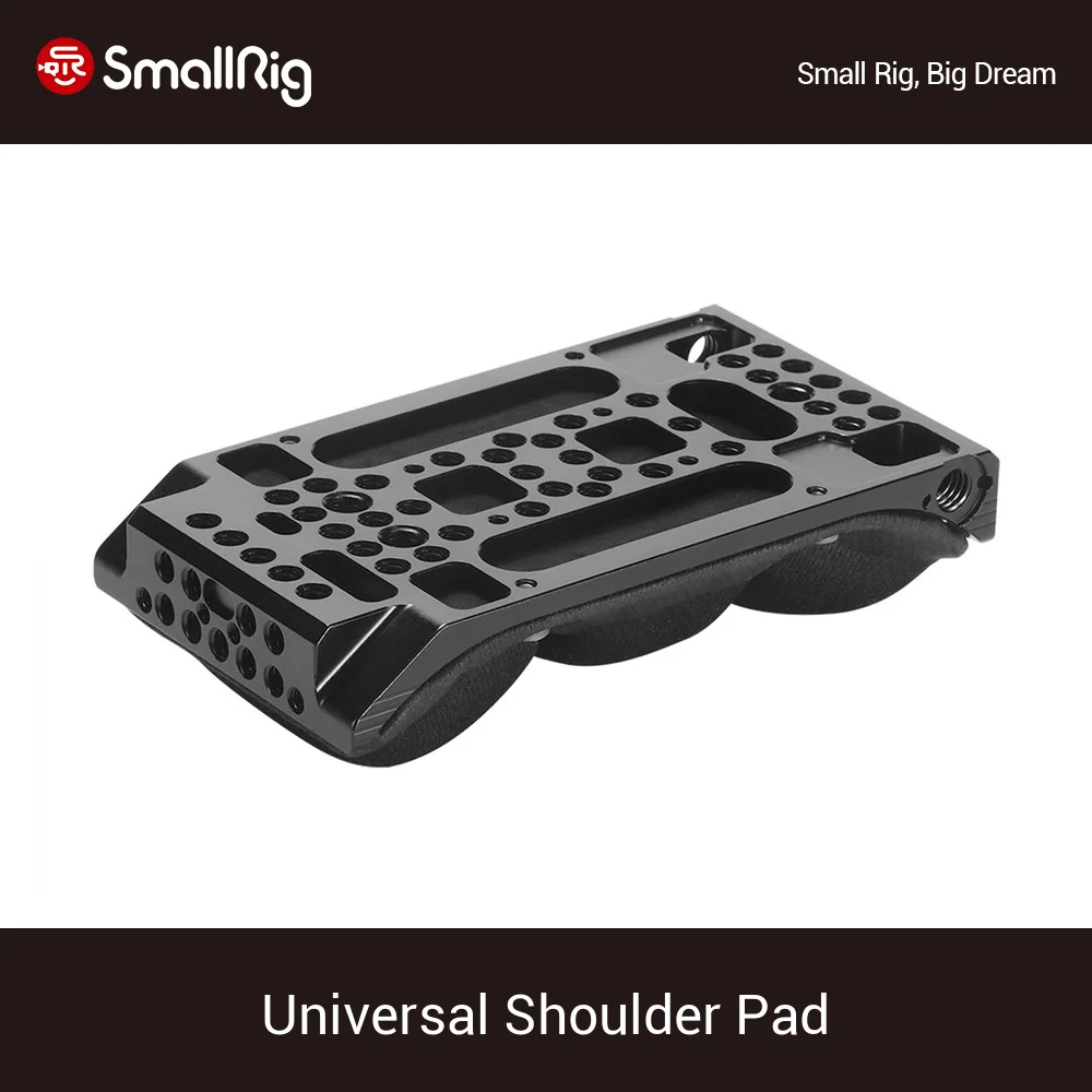 

SmallRig Universal Shoulder Pad with 1/4 3/8 Thread Hole Memory Foam for DSLR Camera Camcorders Shoulder 15mm Rail Support -2057