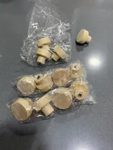 Wooden Cabinet Wardrobe-Knobs Drawer-Handle Furniture Hardware Round Natural for 8/12pcs