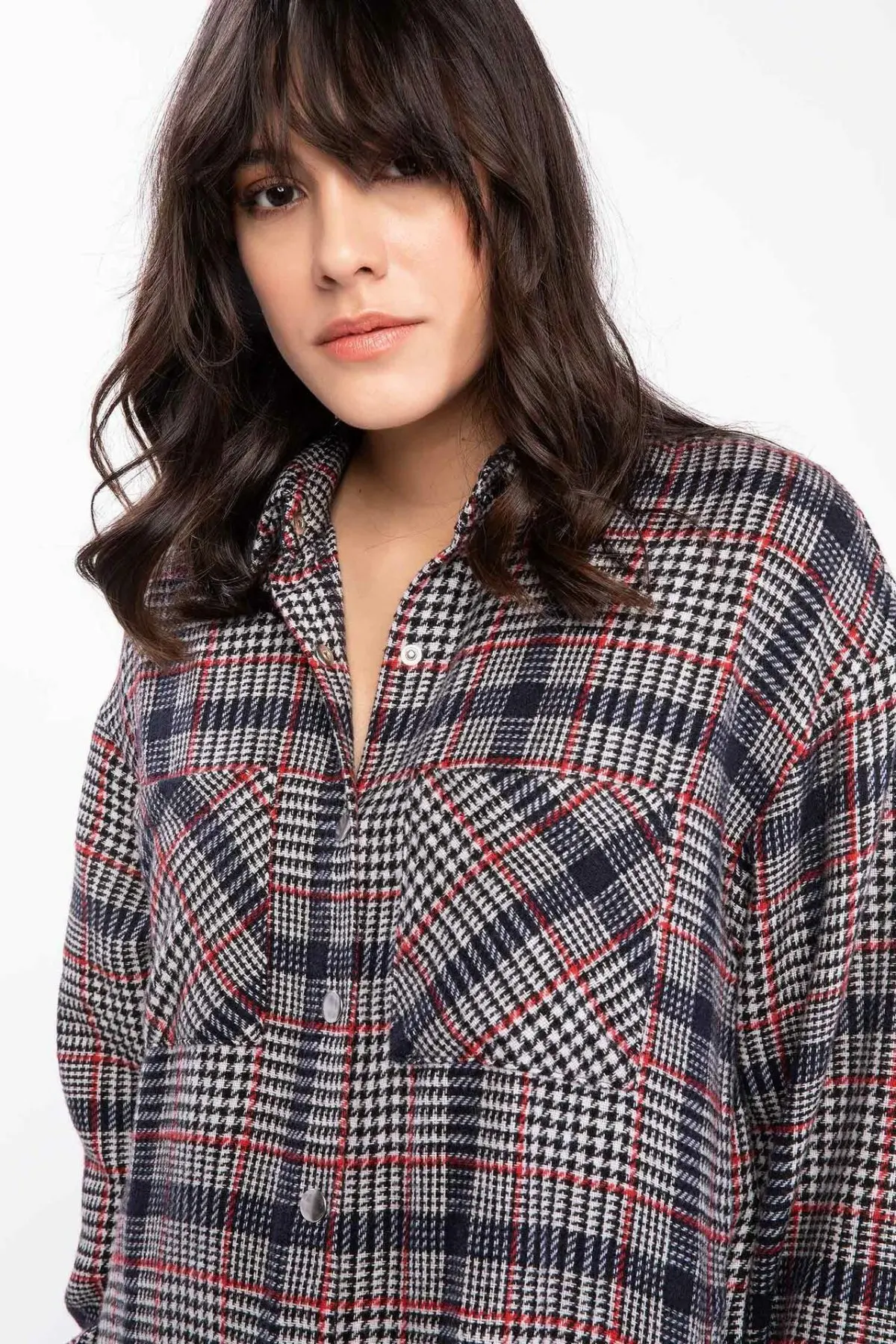 DeFacto Fashion Women Plaid Shirt Ladies Casual Loose Shirts Female High Quality Tops Autumn New -J0224AZ18WN DeFacto Fashion Women Plaid Shirt Ladies Casual Loose Shirts Female High Quality Tops Autumn New -J0224AZ18WN
