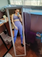 Gym Clothing Leggings Sportswear Crop-Top Yoga-Set Fitness Long-Sleeve Seamless Workout