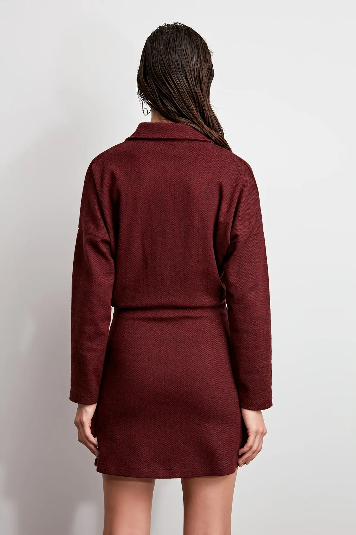 Trendyol вязаная юбка с узором в елочку TWOAW20ET0565