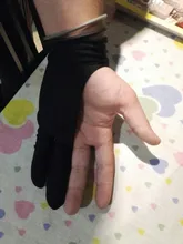 Guante de artista antiincrustante para dibujar, guante de escritura de tableta Digital de pintura de 2 dedos negro para estudiantes de arte amante de las Artes