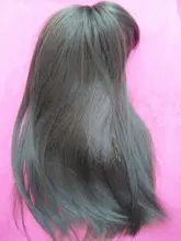 LOUIS FERRE marrón Bob pelucas con flequillo medianas de onda sintético Peluca de pelo para las mujeres resistente al calor peluca Lolita Cosplay