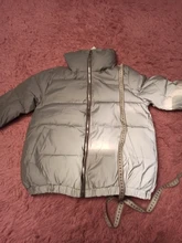 Puffer Jackets Coat Streetwear Reflective Women Winter Warm Night No AS262 Loose Fluorescent