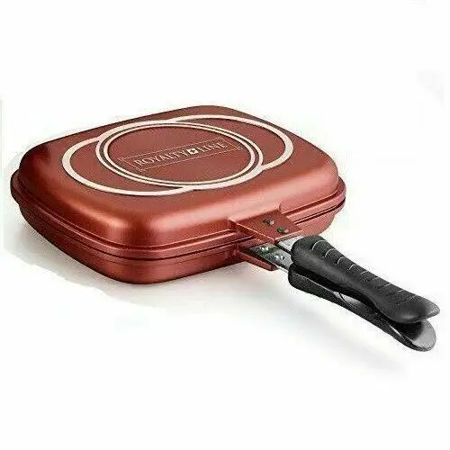 Padella ROYALTYLINE 32 см Bistecchiera Piastra Antiaderente Doppia Pietra Cucina