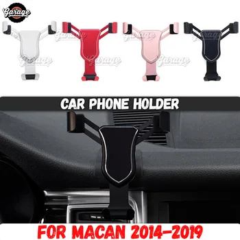 

Car phone holder case for Porsche Macan 2014-2019 Aluminum Alloy 1 set decoration car styling accesories interior phone