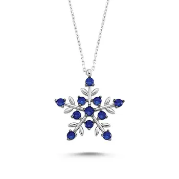 

Angemiel 925 Sterling Silver Zircon Snowflake Pendant-Amethyst Zircon (Purple)