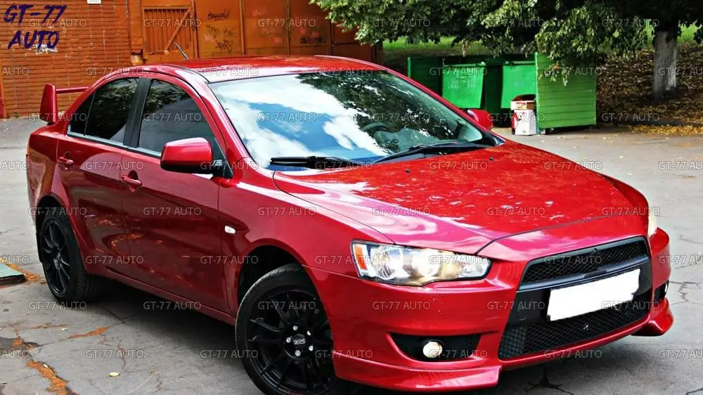 Клыки тюнинг на передний бампер для Mitsubishi Lancer X 2007-2010 дорестайлинг защитный молдинг внешний материал ABS пластик Стайлинг тюнинг