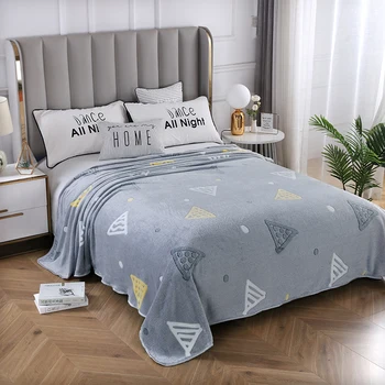 

Cartoon Cute Throw Blanket Autumn Winter Coral Fleece Soft Blankets for Beds Office Sofa Car Modern Modern Geometry Bed Cover