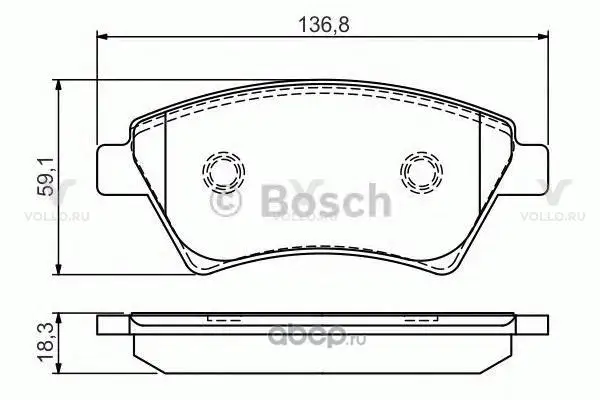 0986495071 BOSCH ДИСКОВЫЕ КОЛОДКИ