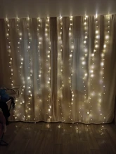 LED Garland Curtain Battery Fairy-Lights Window The on USB Christmas 3MX3M