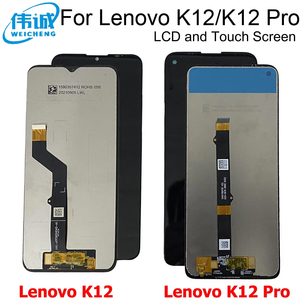 

100% Tested For Lenovo K12 K12Note K12Pro LCD Display Touch Screen Digitizer Assembly For Lenovo K12 Pro Display LCD Sensor Part