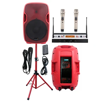 

STARAUDIO 3500W 15" PA DJ Powered Active Bluetooth Speaker DJ Stand Wired Mic 2 Channel UHF Handheld Wireless Microphone SSRM-15