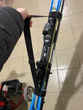 2 unidades de bolsas de nailon para esquiar, soporte de hombro ajustable para esquiar, correas para el mango de las pestañas, gancho de protección para tablero de esquí