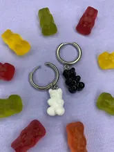 50 Uds cristal caramelos oso colgante encantos para collar pulsera pendientes joyería hallazgos para hacer bricolaje osos regalo de Navidad 11*22mm