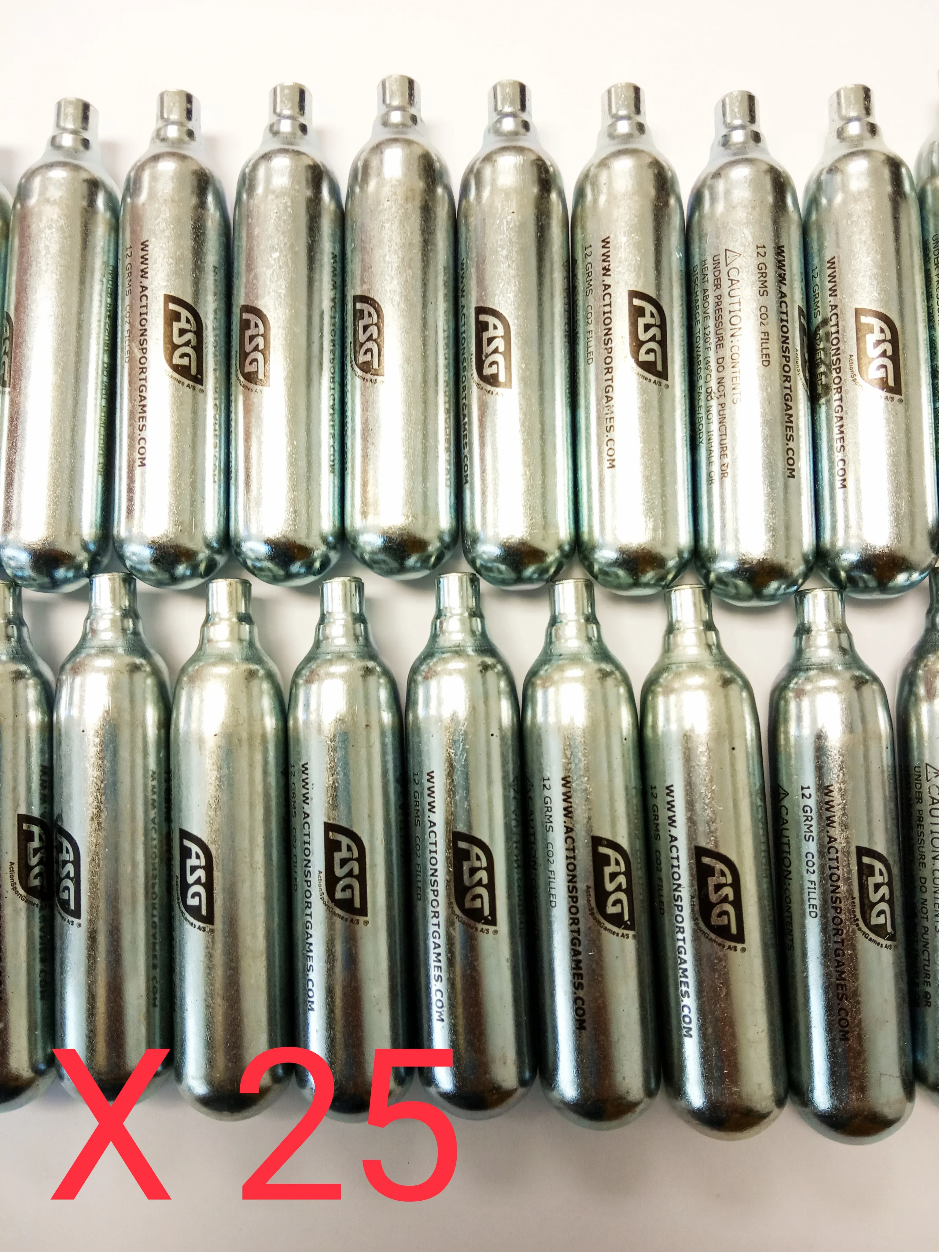 Bombonas CO2-25x12 gr's Alto Rendimiento | Capsulas de Aire comprimido para Armas Airsoft Envió 24- 48h afbeelding