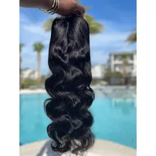 Barato 180 densidad de la Peluca de la onda del cuerpo transparente pelucas de encaje de la onda del cuerpo de la peluca con malla frontal 28 pulgadas T parte brasileño ondulado Peluca de cabello humano