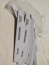 5 unids/lote de archivo 100/180 tope de lijado de manicura pedicura pulido polaco PP o de madera profesional archivos herramienta Grey barco