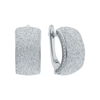 

Silver earrings with glitter and cubic zirconia sunlight sample 925