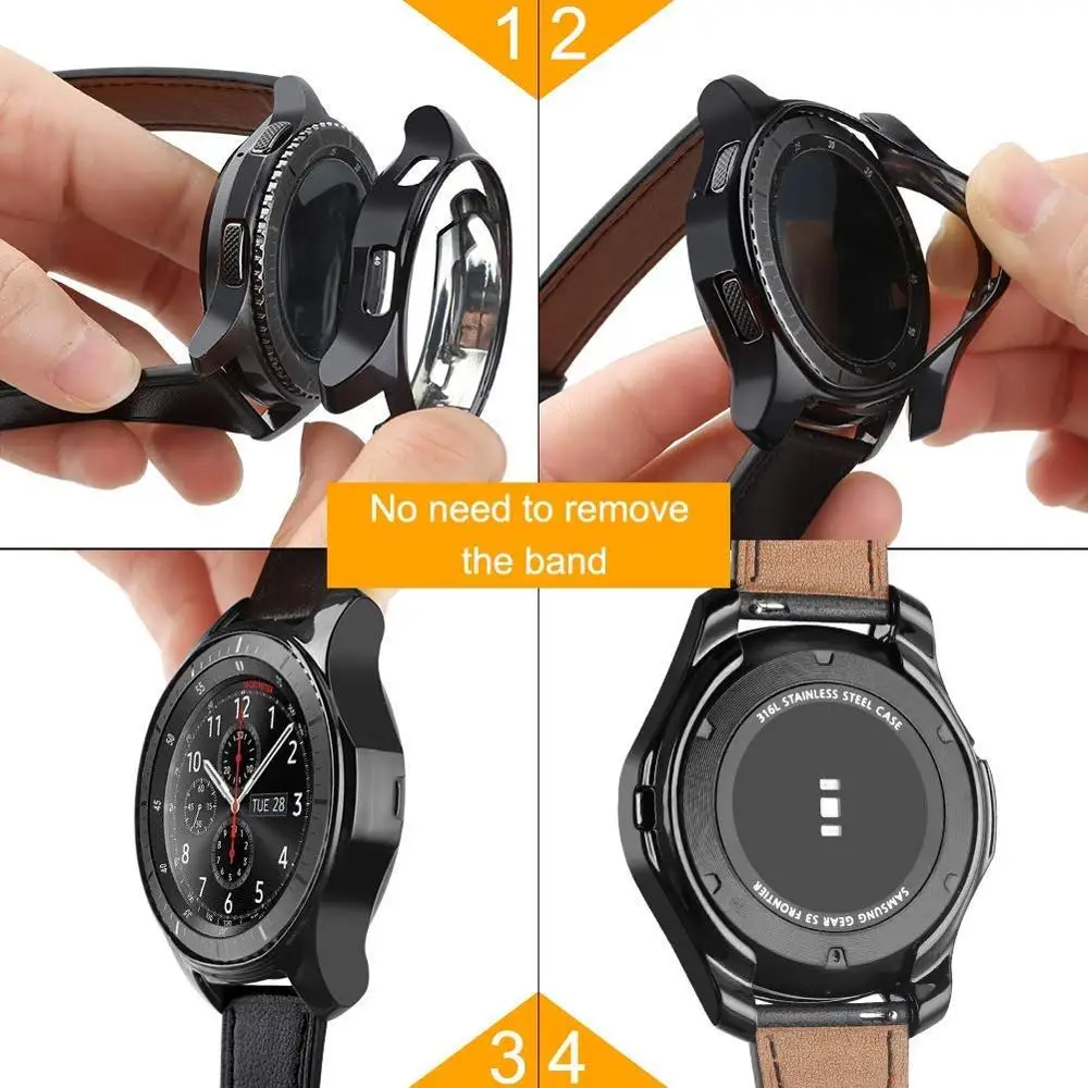 Чехол для Gear S3 Samsung Galaxy watch 46 мм 42 S 3 frontier сменный Универсальный защитный чехол