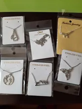 SMJEL-collares de animales de acero inoxidable para mujer, collares con colgantes de conejo, elefante, Origami, jirafa, ballena, mariposa, oso