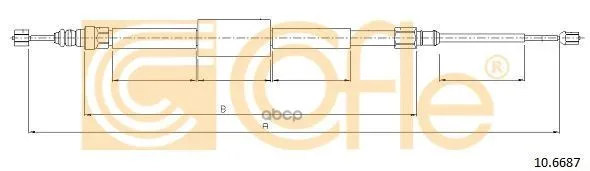 Трос Стояночного Тормоза Задн Renault Megane(Ii) All Sw 03- Cofle арт. 10.6687