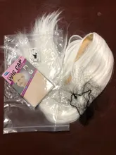 QQXCAIW-Peluca de pelo sintético largo liso para mujer pelucas de pelo sintético resistentes al calor en color negro, blanco, rosa, naranja, morado y gris