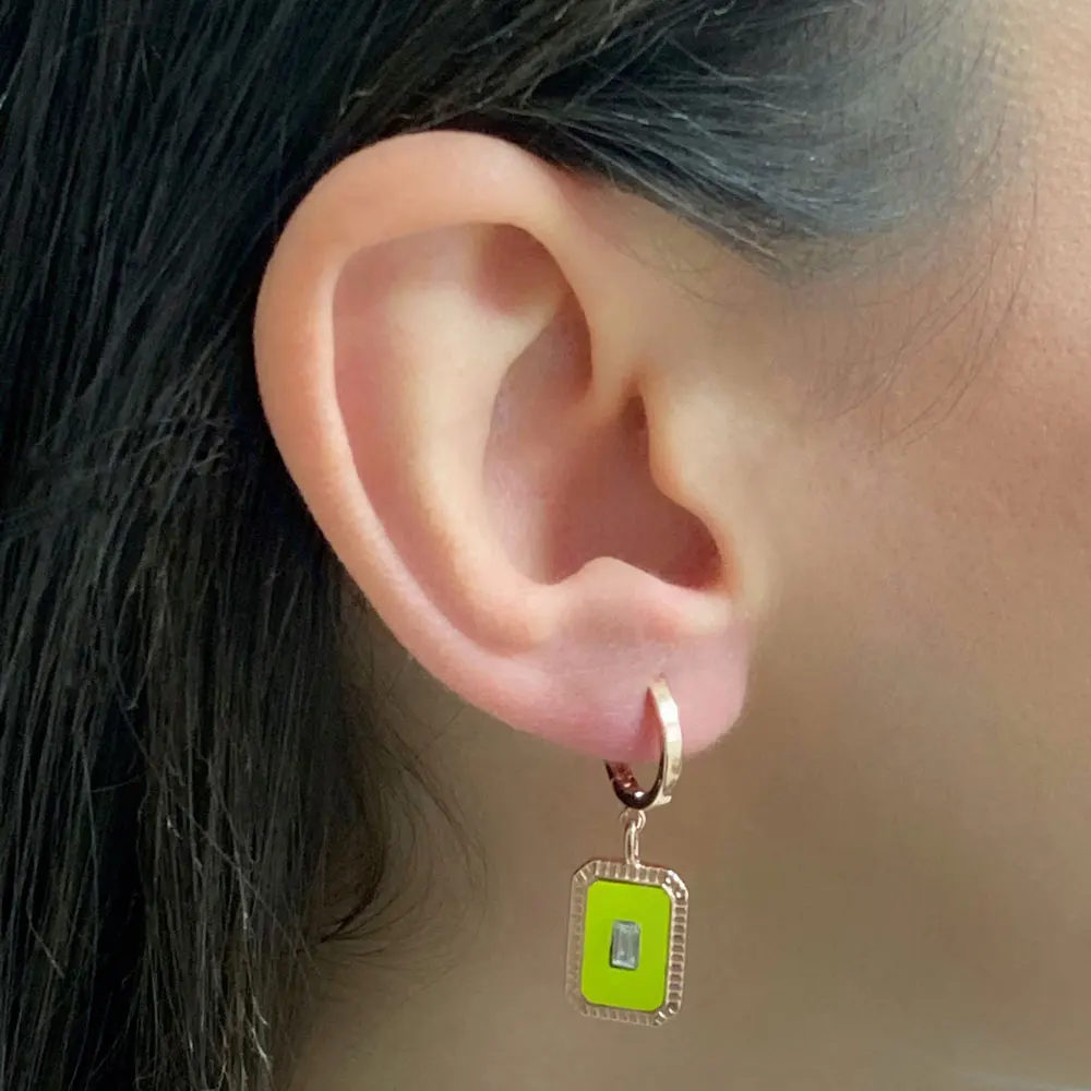 

New Trend 925 Sterling Silver Fashion Dangle Drop Earrings For Women Fine Jewelry Neon Accessories