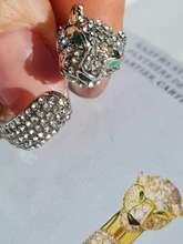 FDLK-Anillo de leopardo con incrustaciones de cristal para mujer, sortija Unisex con personalidad, regalo de joyas de fiesta