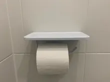 Bathroom Hardware Paper-Holder Phone-Rack Toilet-Shelf Aluminum White/black Space