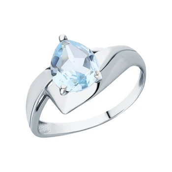 

Silver ring with Topaz sunlight sample 925