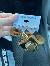 5 par/set de pendientes para mujer, pendientes de tuerca para mujer, joyería Bohemia a la moda, pendientes geométricos de cristal acrílico con forma de corazón, 2020