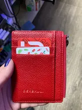 Mini portatarjetas de identificación Unisex, titular de la tarjeta de crédito empresarial, de cuero PU, Delgado, organizador de tarjetas bancarias, billetera con cremallera