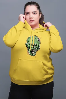 

Angemiel Wear Green Zombie Yellow Women 'S Hooded Sweatshirt