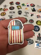 50 Uds soldadura trabajador pegatinas de dibujos animados pegatinas de grafiti de moda equipaje Skateboard impermeable pegatinas coche estilo calcomanías