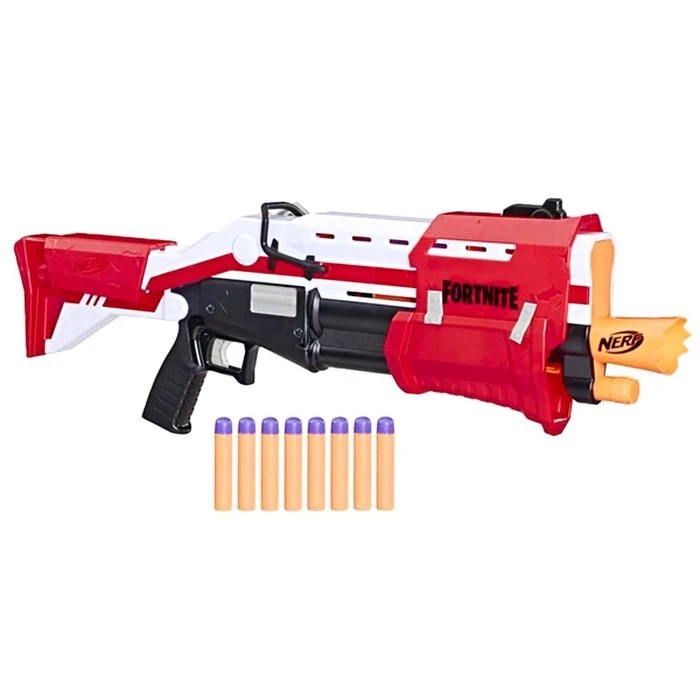 Blaster "Nerf. Escopeta de Fortnite juguete niños, armas de juguete Nerf con balas, silenciador de metal para airsoft Blaster Signal snow blasters, tapas de pistola, cartuchos de | -