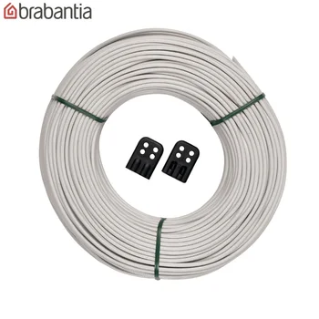 

Веревка бельевая Brabantia для сушилок с 16 фиксаторами, 65м, серая, 297243