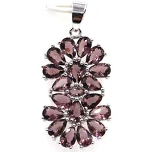 39x19 мм причудливый Блестящий Фиолетовый аметист подарок для дам серебряный кулон