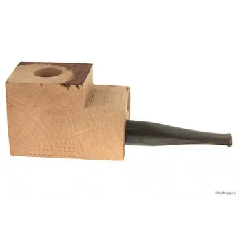 

Extra-Extra briar block bored and fitted with buffalo acrylic straight stem