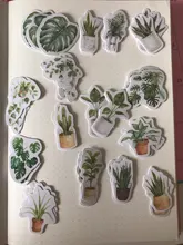 Lote de 45 unidades de adhesivos de menta para plantas, adhesivos de papelería Diy para álbum de recortes, diario, planificador, pegatina para diario, etiqueta decorativa para niños