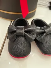 Zapatos suaves para bebé recién nacido, primeros pasos, niños y niñas, mocasines para bebé, franja de cuero PU, calzado de Navidad para cuna