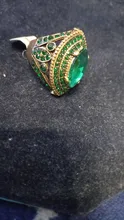 Kinel de lujo anillo para las mujeres aspecto Vintage AAA verde de cristal de la joyería de Boho de Color oro encanto étnico anillo de boda