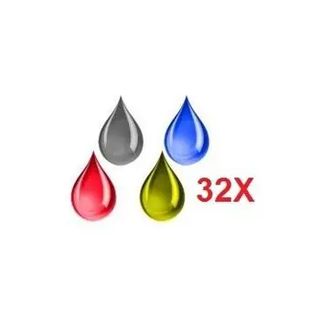 

Compatible Pack 32 x BROTHER LC-127Black LC-125 COLORS