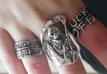 Anillos con letras para mujeres y niños, joyería Retro, Patronum, regalos de disfraz de fiesta